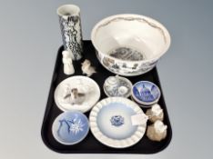 A group of Continental ceramics, pair of Royal Copenhagen mice,