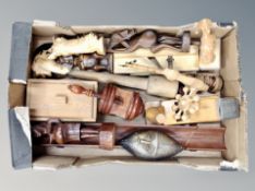 A box of Eastern carvings,