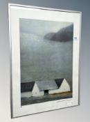 After Albert Bertelsen : Buildings, colour print,