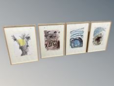 Per Kirkeby : Four abstract watercolours,