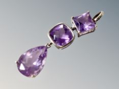 A 9ct white gold pendant