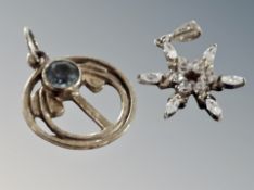 Two silver pendants