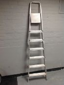 An aluminium step ladder
