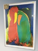 After Karin Olesens : Birds, colour print, no.