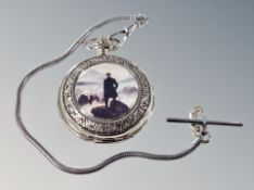 A pocket watch and chain