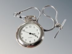 A pocket watch and chain