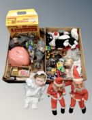 Two boxes of games, puzzles, toys,