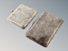 An old card case and purse