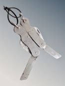 Two British army clasp knives, one dated 1953.