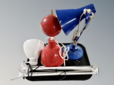 Three angle poise table lamps (continental wired)