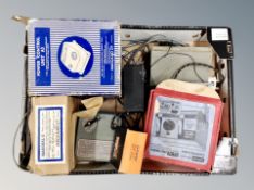 A group of model railway control units, Meccano, Marshall II and Meccano power control unit A3,