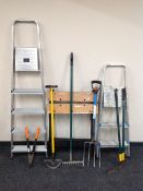 Two aluminium step ladders,