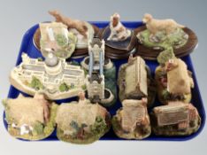 A group of cottage ornaments, Lilliput lane etc,