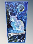 Danish School : Cat, oil on canvas,