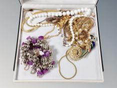 A small group of costume jewellery