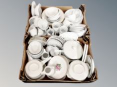 A collection of French Pillivuyt tea and dinner porcelain