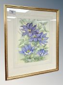 Margaret Adamson : Still life of flowers, watercolour,