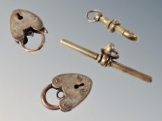 Two old padlock and T-bar