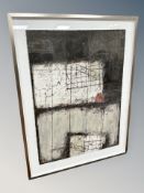 Danish School : Abstract study, colour print,