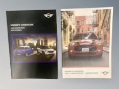 Ten Mini Driver's Manuals/Owner Booklets in Original Wallets : 5 x Mini and 5 x Mini Countryman.