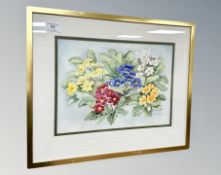 Margaret Adamson : Still life of flowers, watercolour,