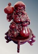 A heavy Chinese resin figure,