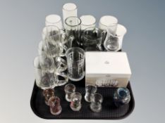 A group of Scandinavian drinking glasses including Holme Gaard etc