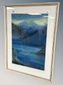 Danish School : Azure skyline, 40 cm x 28 cm,