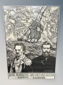 A Danish monochrome gallery print,