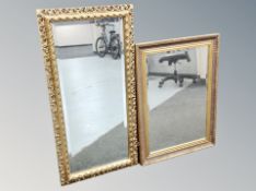 Two Victorian style gilt framed mirrors,