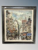 Danish school, oil on canvas, buildings in a town,