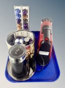A Nespresso coffee machine with pods,