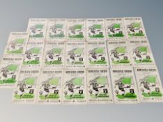 Twenty Newcastle United football programmes from the 1950 / 1951 season (20,