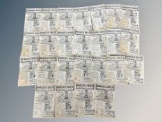 Twenty-five Newcastle United football programmes from the 1952 / 1953 season (25,