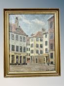 Danish school, oil on canvas, study of buildings,