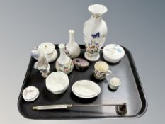 A Lladro figure of a girl with polar bear together with further porcelain,