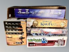 A Raptor gaming stick together with a group of games and puzzles,