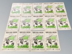 Fourteen Newcastle United football programmes from the 1949 / 1950 season (14,