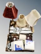 Two boxes of contemporary table lamps