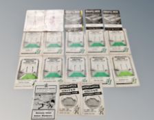 Eighteen late 1950's/1960's Newcastle United football programmes (18,