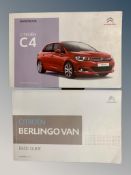 Ten Ciroen Driver's Manuals/Owner Booklets in Original Wallets : 9 x C4 and 1 x Berlingo Van.