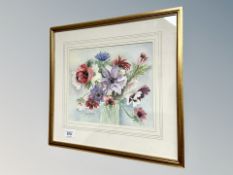 Margaret Adamson : Still life of flowers, watercolour,