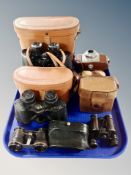 A pair of Trentor 16 x 50 binoculars, further pair of Regent 8 x 30 binoculars,