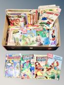 A box of vintage comics, DC Justice League of America,