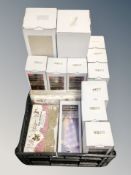 Two crates of plug-in Christmas tree decorations,