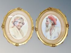 L Tiorentino (Italian) : A pair of portraits 'An Italian Patriot' and 'An Italian Beauty',