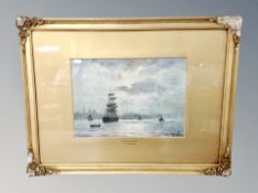 Thomas Swift Hutton (British 1860 - 1935) : Evening Calm, watercolour,