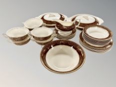Thirty nine pieces of Crownford Burslem dinner ware