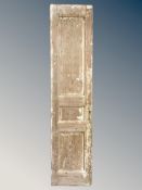 Two pine louvre doors, each height 238 cm, width 55.