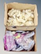 A box of hair clips and hair bands